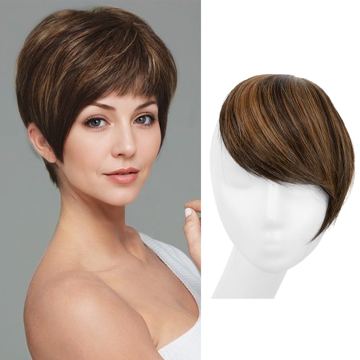 Chestnut Clip-in Bangs