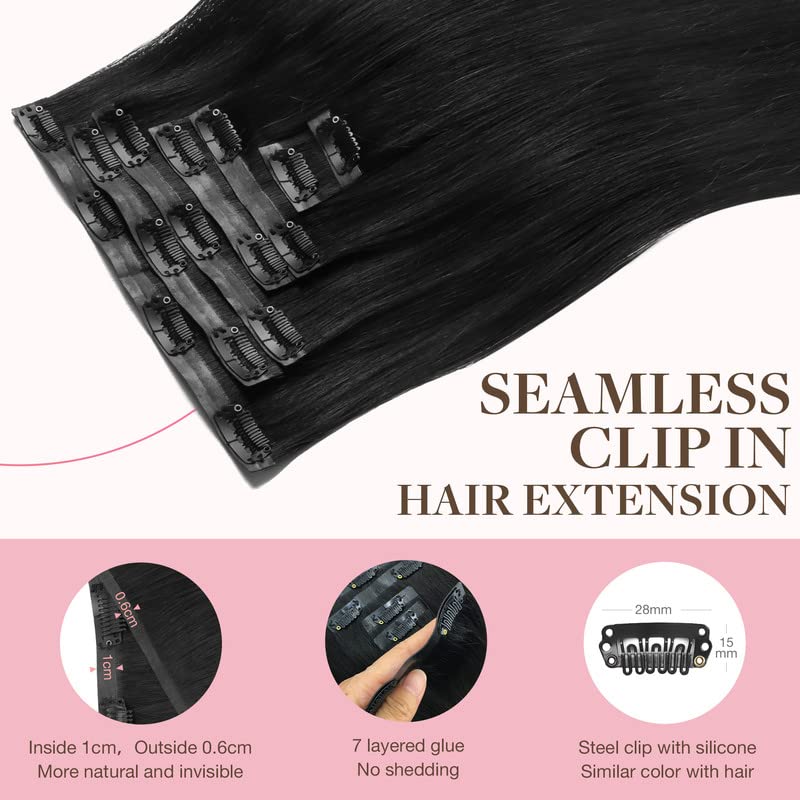 Extensions de cheveux naturels à clips
