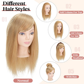 Frange à clipser châtain/blond cendré
