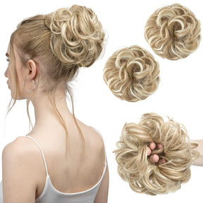 Dunkelblonde Haarknoten (2 Stück)