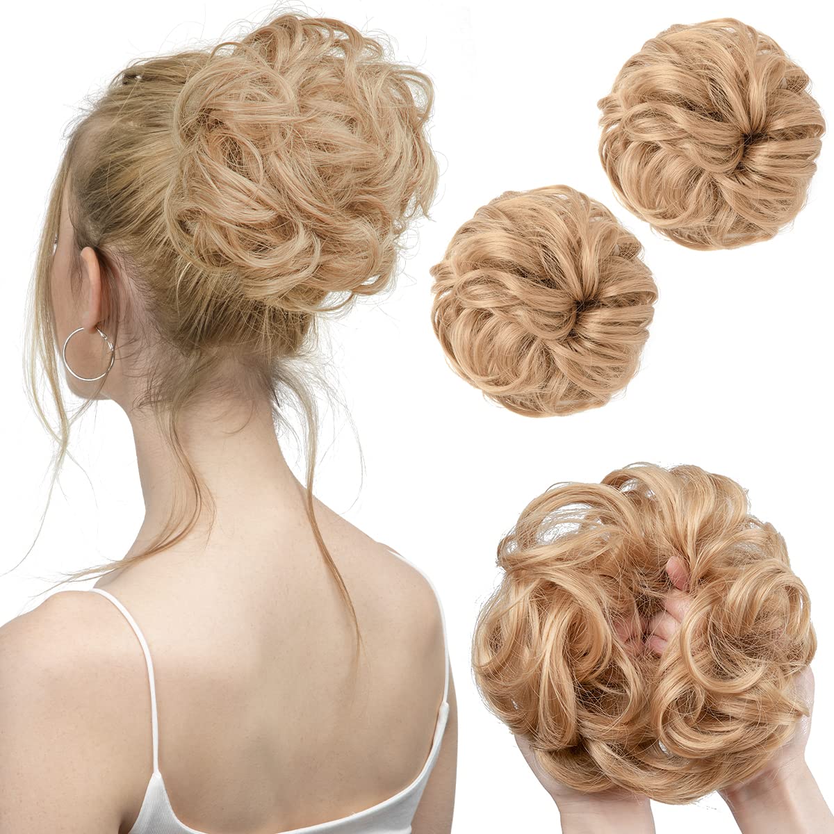 Light Peach Hair Buns (2 Pieces)