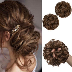 Aschbraune Haarknoten (2 Stück)