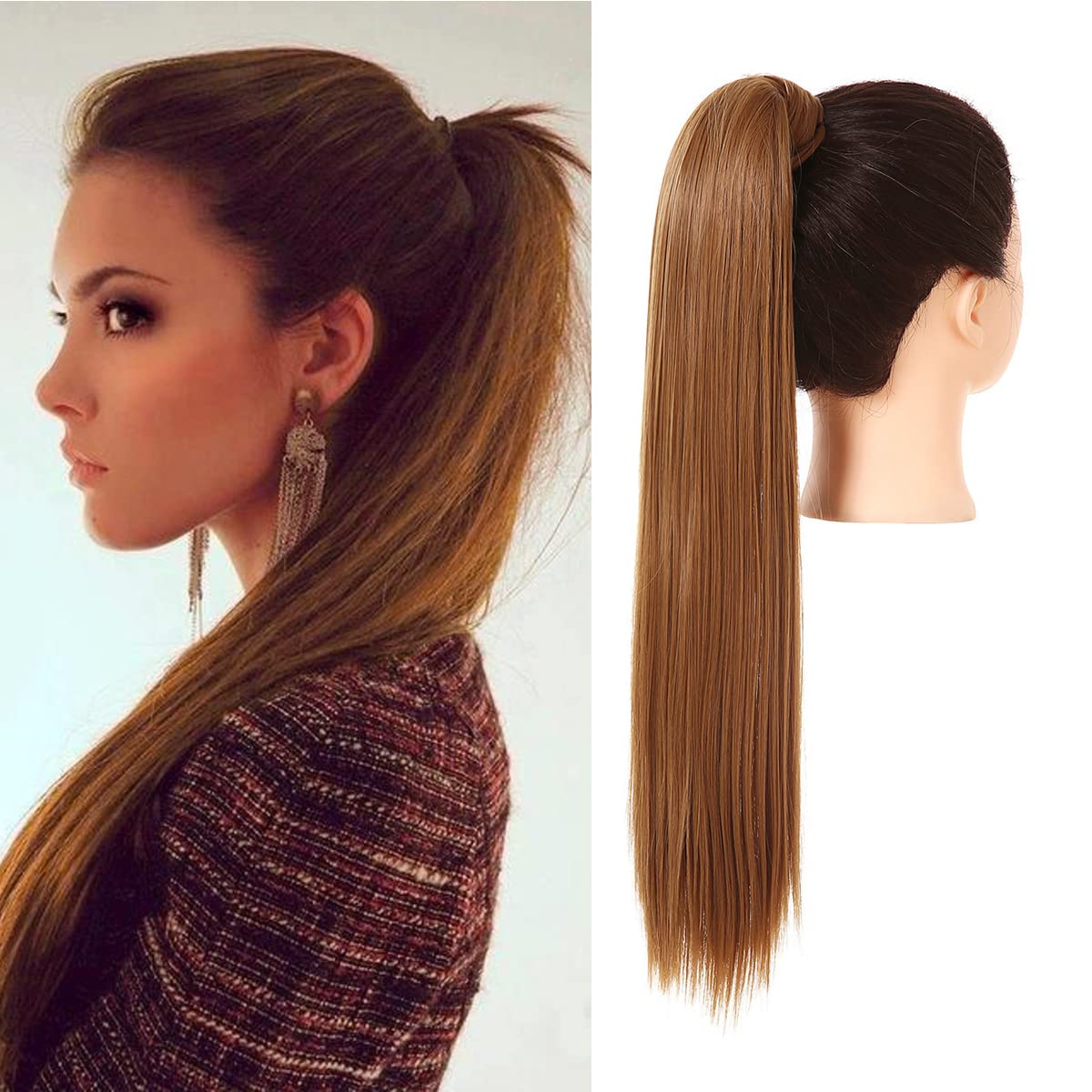 Light Auburn Ponytail Hair Extension