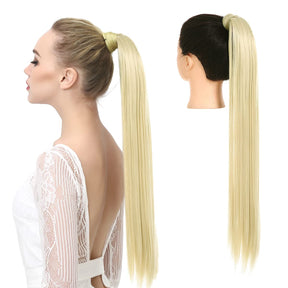 Extension de cheveux queue de cheval blond plage