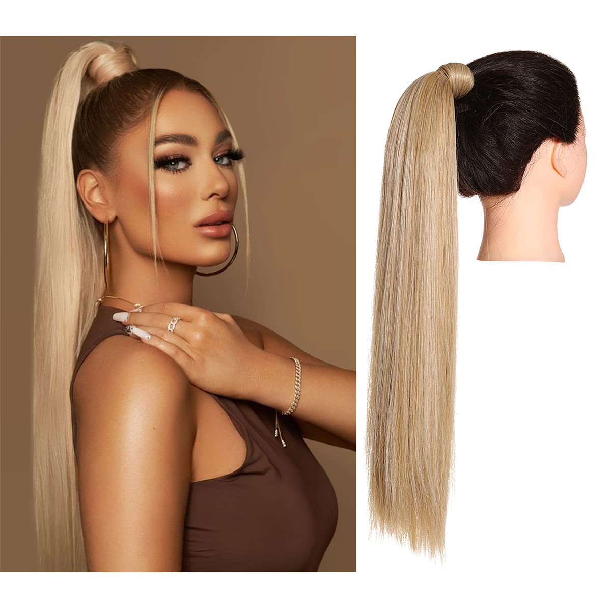 Light Honey Blonde Ponytail Hair Extension