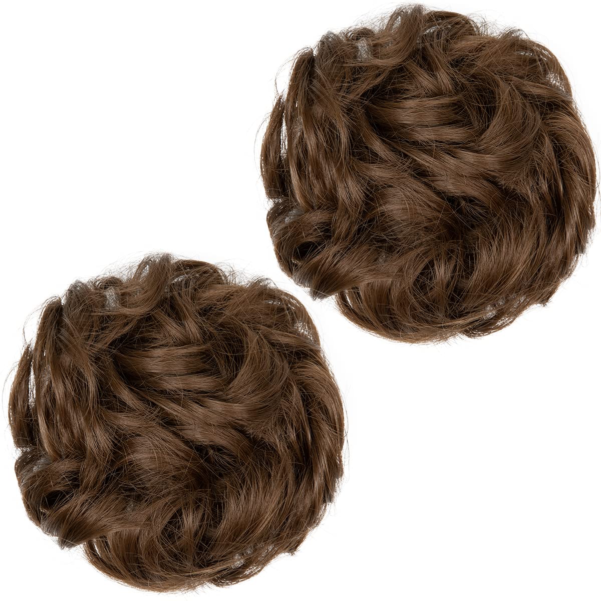 Aschbraune Haarknoten (2 Stück)