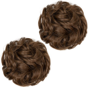 Aschbraune Haarknoten (2 Stück)