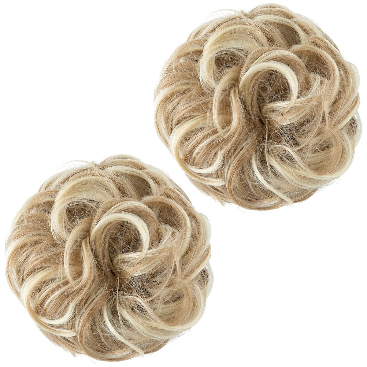 Dunkelblonde Haarknoten (2 Stück)