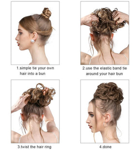 Dunkelblonde Haarknoten (2 Stück)