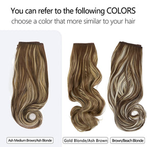 Asch Mittelbraun/Aschblond Halo Haarverlängerungen