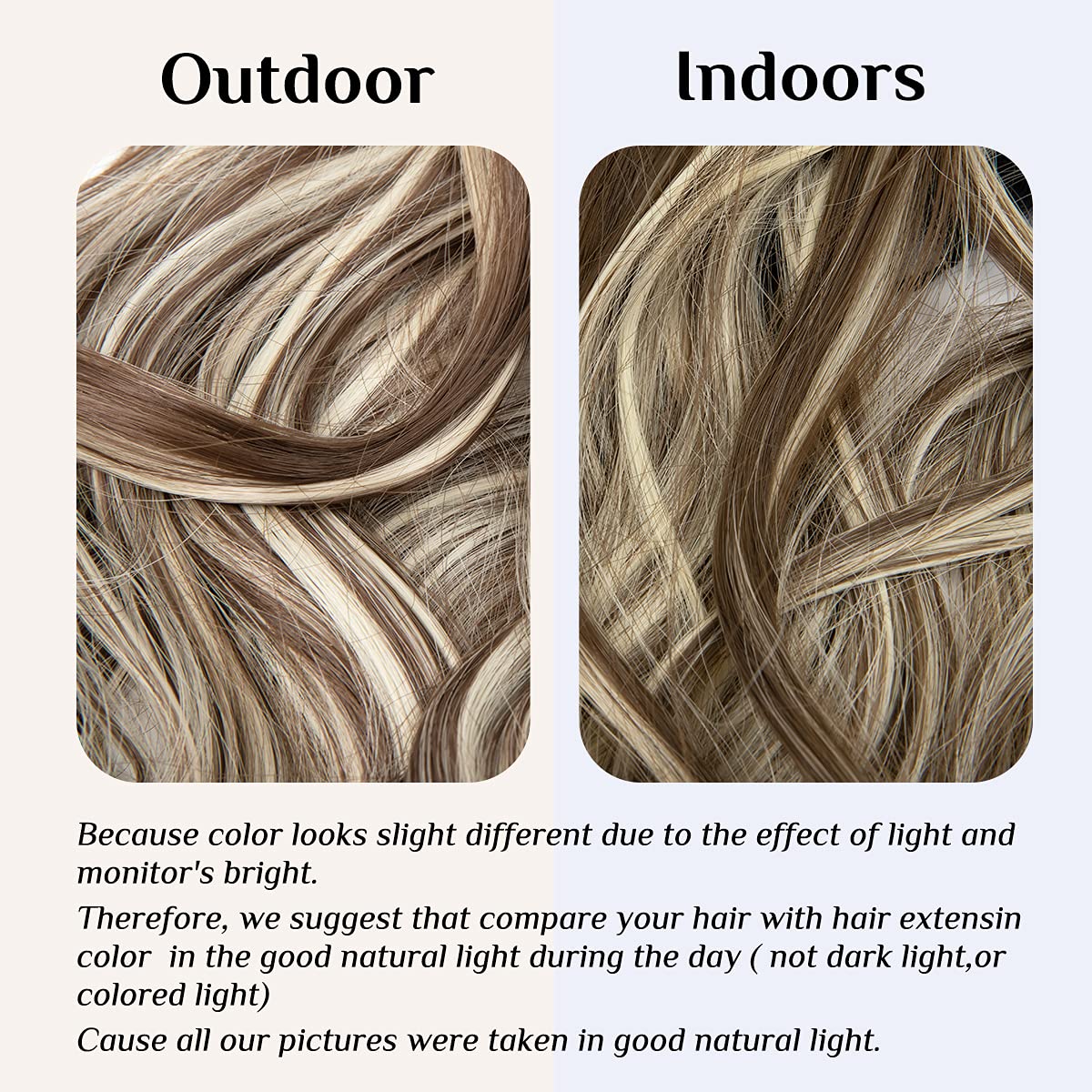 Extensions capillaires Halo blond plage/châtain