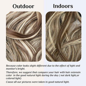 Extensions capillaires Halo blond plage/châtain