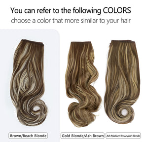 Extensions capillaires Halo blond plage/châtain